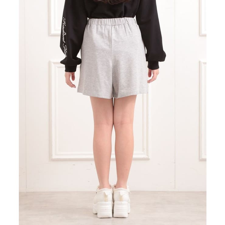 【セットアイテム】ミニ裏毛レースアップ＋キュロットパンツ | PINK-latte | 詳細画像9 