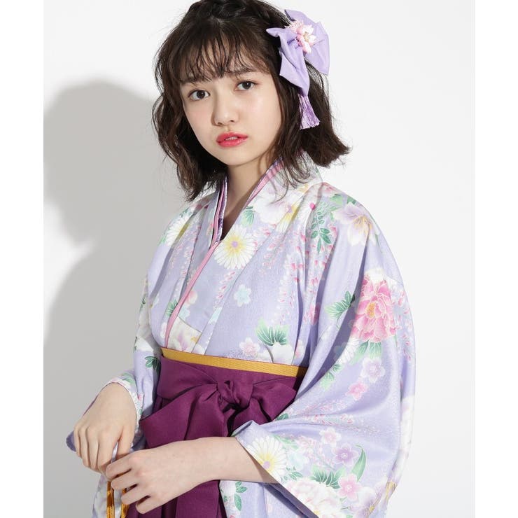 PINK-latte 袴スタイル着物 花柄 卒服/WEB限定】プレミアム袴セット※数量