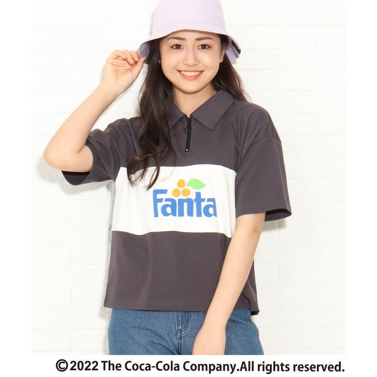 コカ・コーラ/ファンタ/スプライト】コラボ ハーフZIP Tシャツ