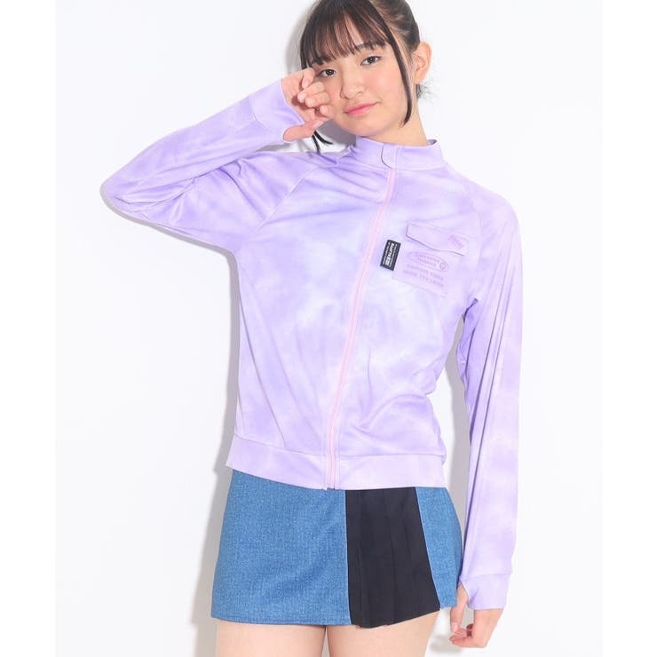 ライトパープル(081) | 【UV/プールグッズ】タイダイラッシュガード | PINK-latte
