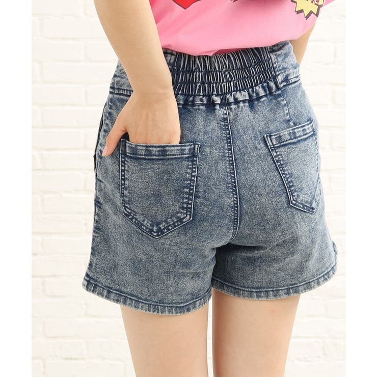 ウエスト調節可能】2つボタンショートパンツ[品番：WRDW0168226]｜PINK  