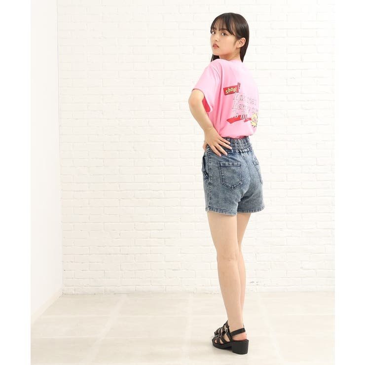 ウエスト調節可能】2つボタンショートパンツ[品番：WRDW0168226]｜PINK  