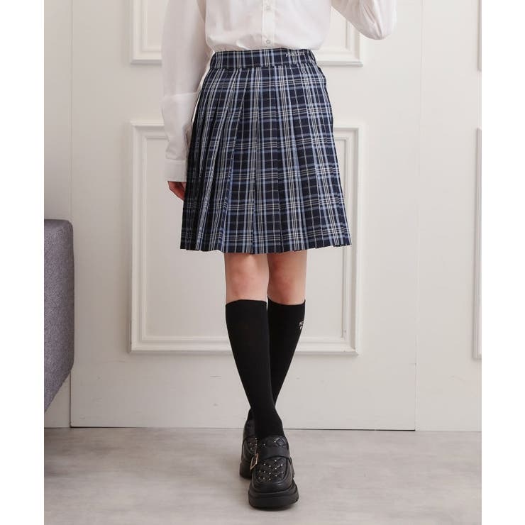 ネイビー(094) | 【2026年入卒・セレモニー・卒服】チェックプリーツスカート | PINK-latte