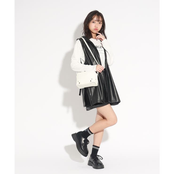 スタッズ付きショルダーバッグ[品番：WRDW0172305]｜PINK-latte