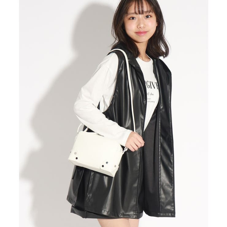 スタッズ付きショルダーバッグ[品番：WRDW0172305]｜PINK-latte