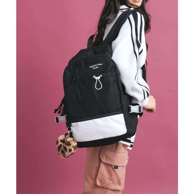容量約20L】ポーチ付きコードギャザーリュック[品番