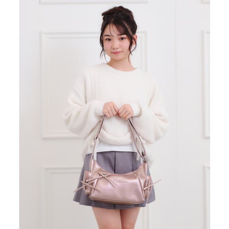 ピンク(071) | 細リボン2wayショルダー | PINK-latte