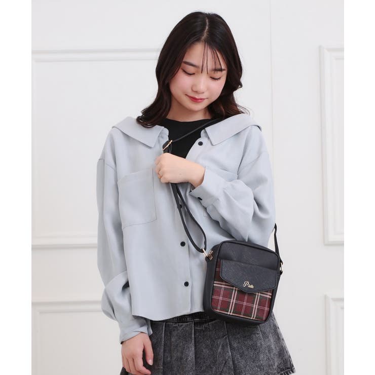 ブラック(119) | フラップチェックショルダー | PINK-latte