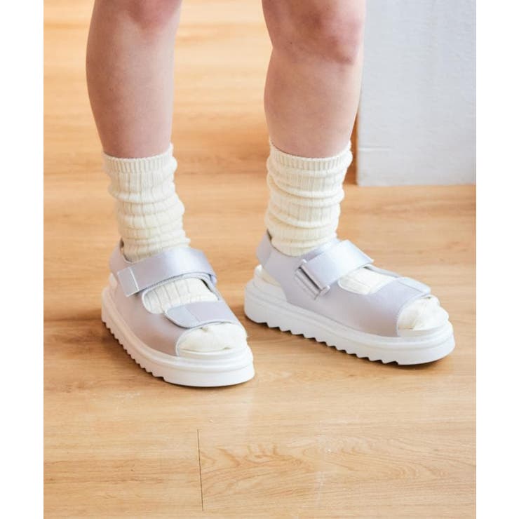 シルバー(006) | 太ベルトサンダル | PINK-latte