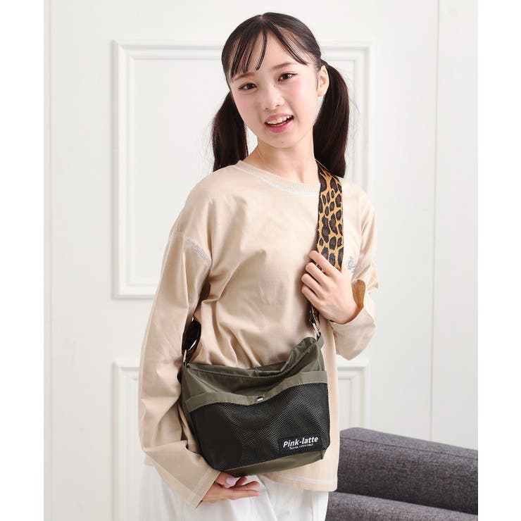 カーキ(027) | レオパードカジュアルショルダー | PINK-latte
