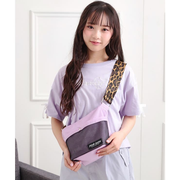 パープル(081) | レオパードカジュアルショルダー | PINK-latte