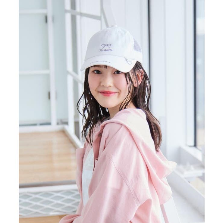 ホワイト(001) | リボンキャップ | PINK-latte