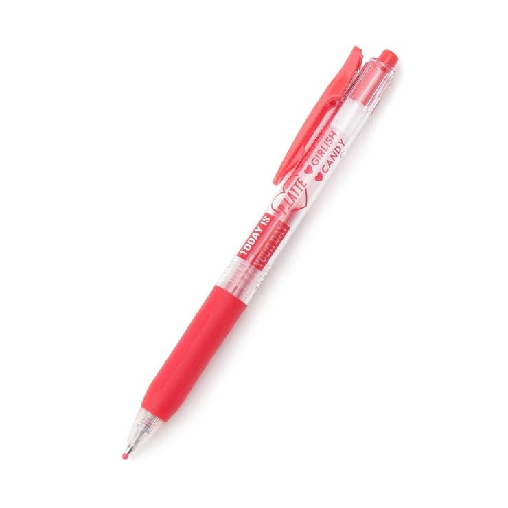 レッド(062) | ゼブラ ピンクラテロゴ入りサラサ | PINK-latte