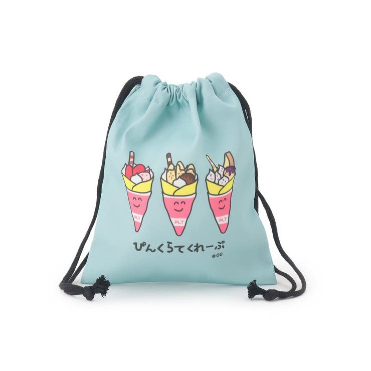 ライトブルー(091) | PINK-latte×おえかきさん コラボ巾着 | PINK-latte