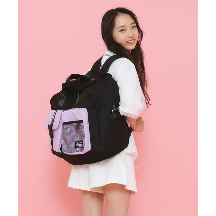 希少⁉︎ ホワイトドット ピンク/ブラック13lbs 未使用 容量約47.5L】3WAYリュックボストン[品番：WRDW0203291]｜PINK-latte