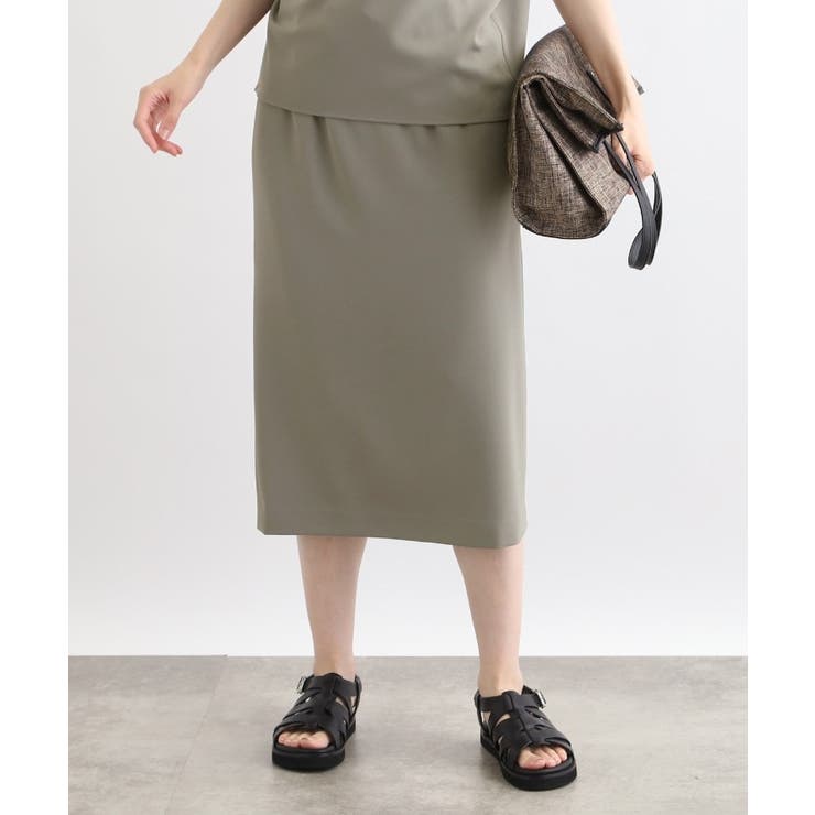 グレー(612) | 【洗える／SETUP可能／ウエストゴム】ストレートラインスカート | THE SHOP TK