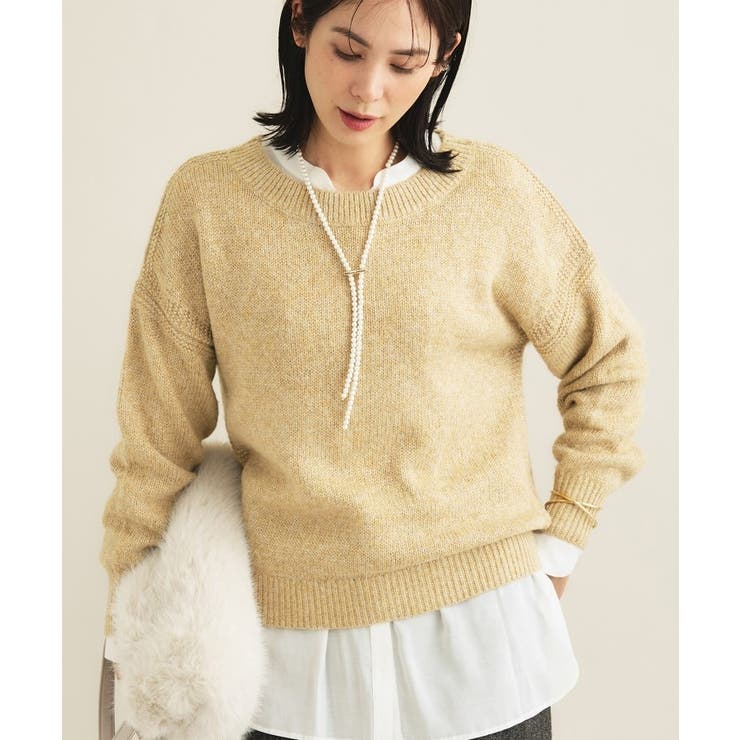 グレージュ(450) | 【大人ラメ】パフスリーブ ヘアリーニット | THE SHOP TK