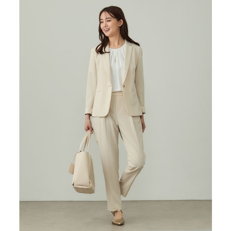 【洗える／UVケア】ストレッチ タックテーパードパンツ | THE SHOP TK | 詳細画像4 