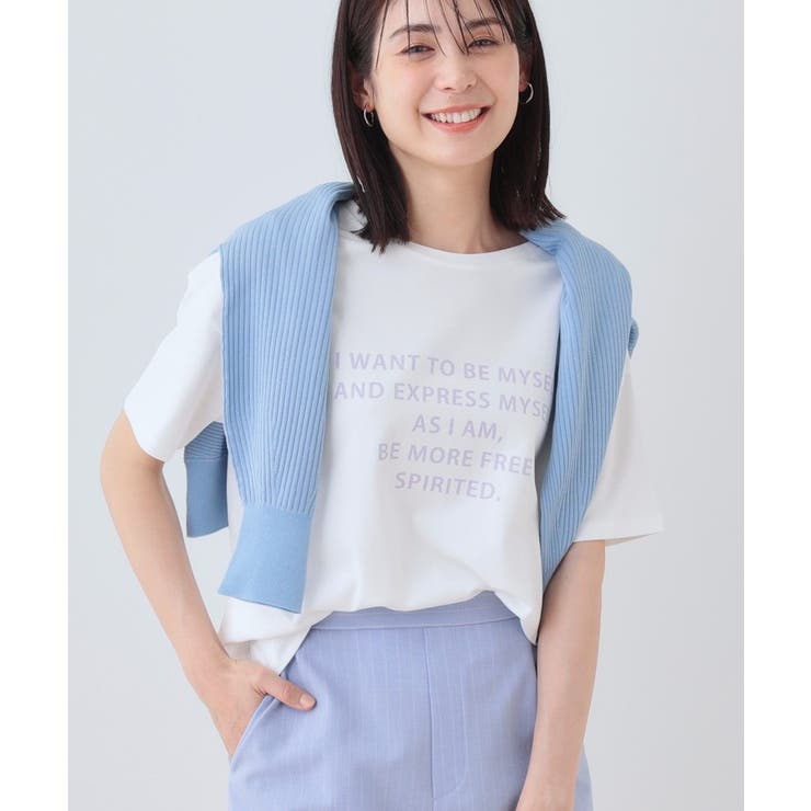 ホワイト(601) | 【洗える】ベーシックプリントTシャツ | THE SHOP TK