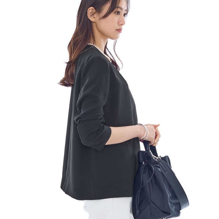 【洗える／UVケア】ノーカラー ナロージャケット | THE SHOP TK | 詳細画像2 