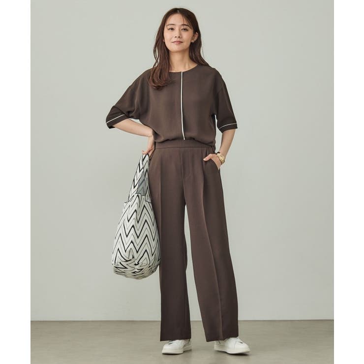 【洗える／UVケア】ワイドパンツ | THE SHOP TK | 詳細画像4 