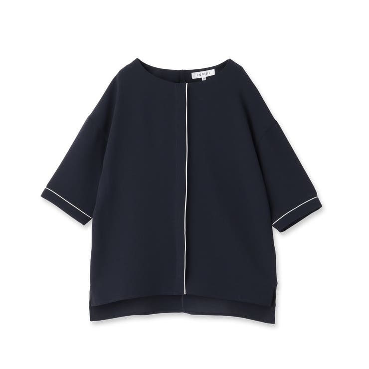 【UVケア／吸水速乾】サテンラインブラウス | THE SHOP TK | 詳細画像1 