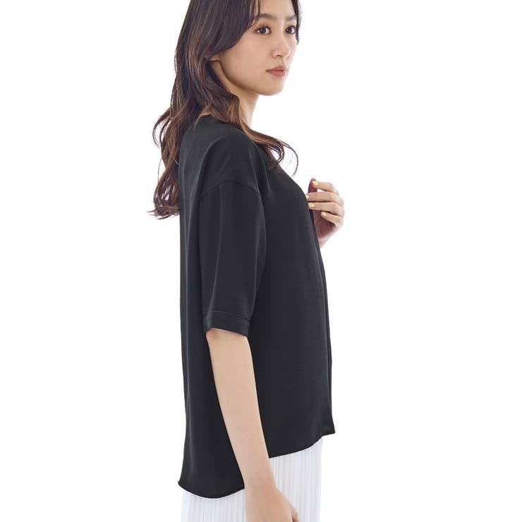 【UVケア／吸水速乾】サテンラインブラウス | THE SHOP TK | 詳細画像2 