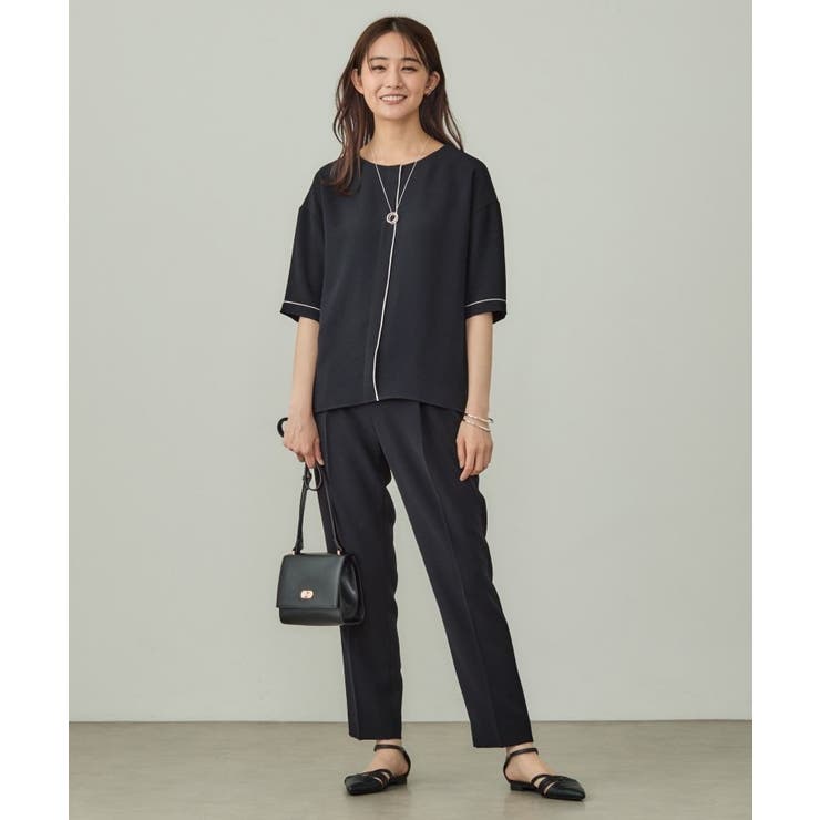 【UVケア／吸水速乾】サテンラインブラウス | THE SHOP TK | 詳細画像12 