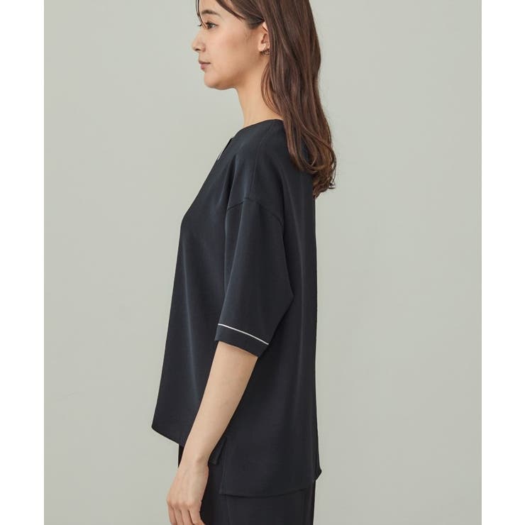 【UVケア／吸水速乾】サテンラインブラウス | THE SHOP TK | 詳細画像15 