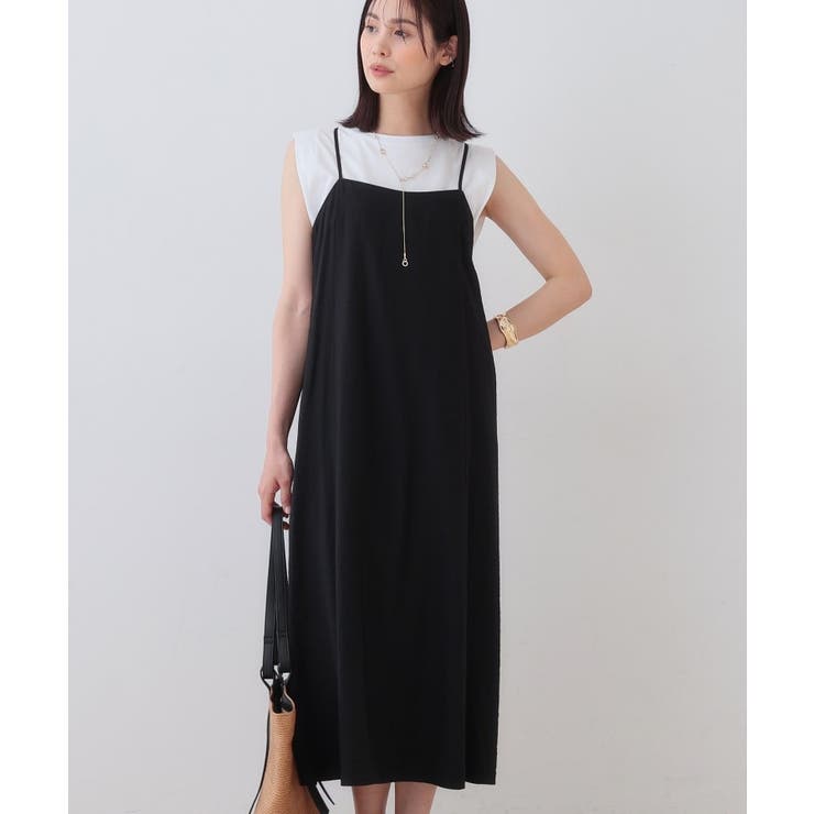 ブラック(019) | ワッシャーキャミワンピース | THE SHOP TK