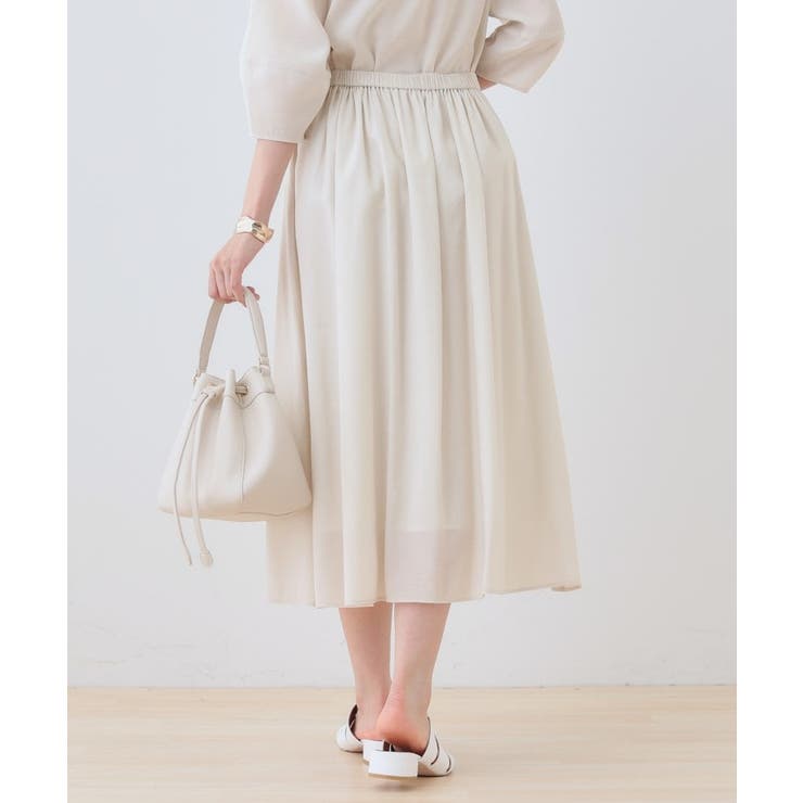 【洗える／SETUP可能】シアータックフレアスカート | THE SHOP TK | 詳細画像3 