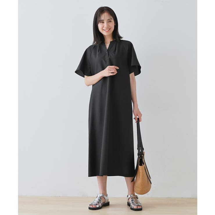 【しわになりにくい】麻調ストレートラインワンピース | THE SHOP TK | 詳細画像4 