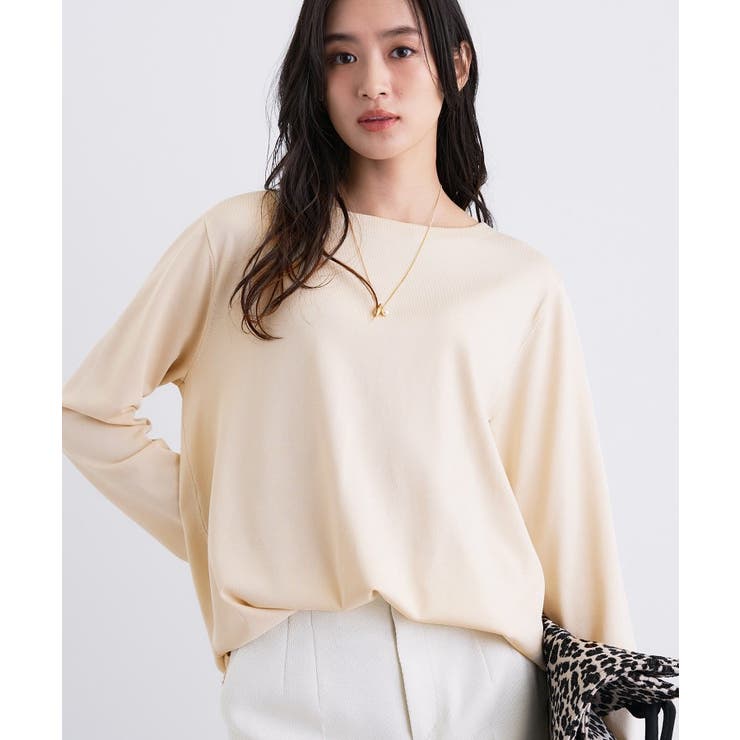 グレージュ(050) | ロングライン ストレッチニット | THE SHOP TK