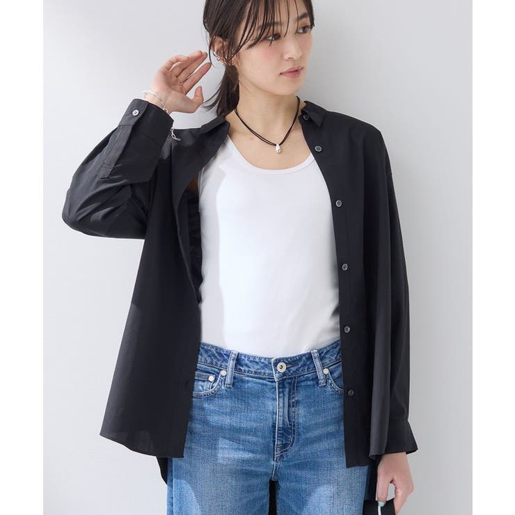 ブラック(019) | 【羽織りとしても活躍】ベーシックレギュラーシャツ | THE SHOP TK