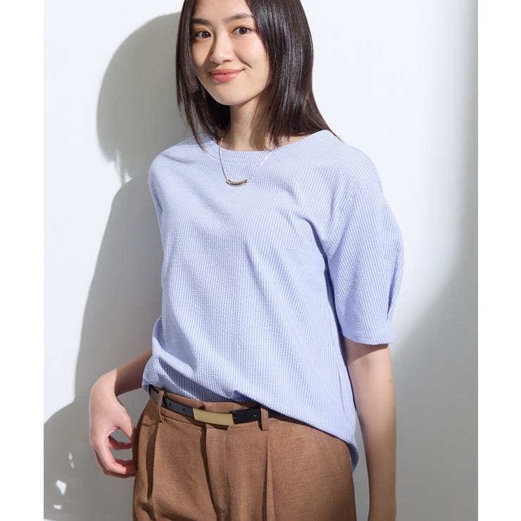 ブルー(091) | 【洗える／凹凸素材】デザインTシャツ | THE SHOP TK