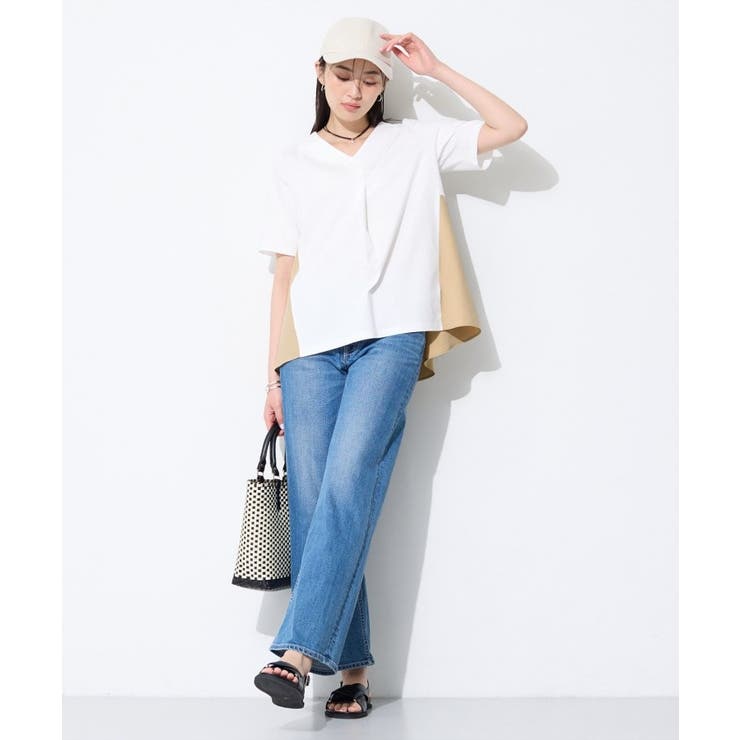 【バックシャン／洗える】ドッキングデザイントップス | THE SHOP TK | 詳細画像8 