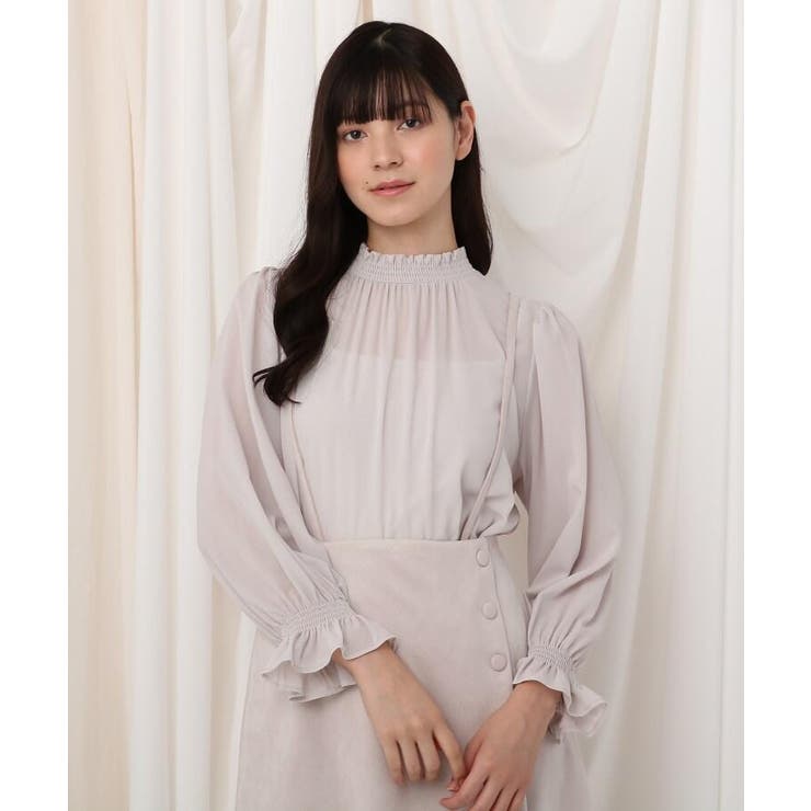 シャーリングネックボリュームスリーブブラウス 品番 Wrdw Couture Brooch クチュールブローチ のレディースファッション通販 Shoplist ショップリスト