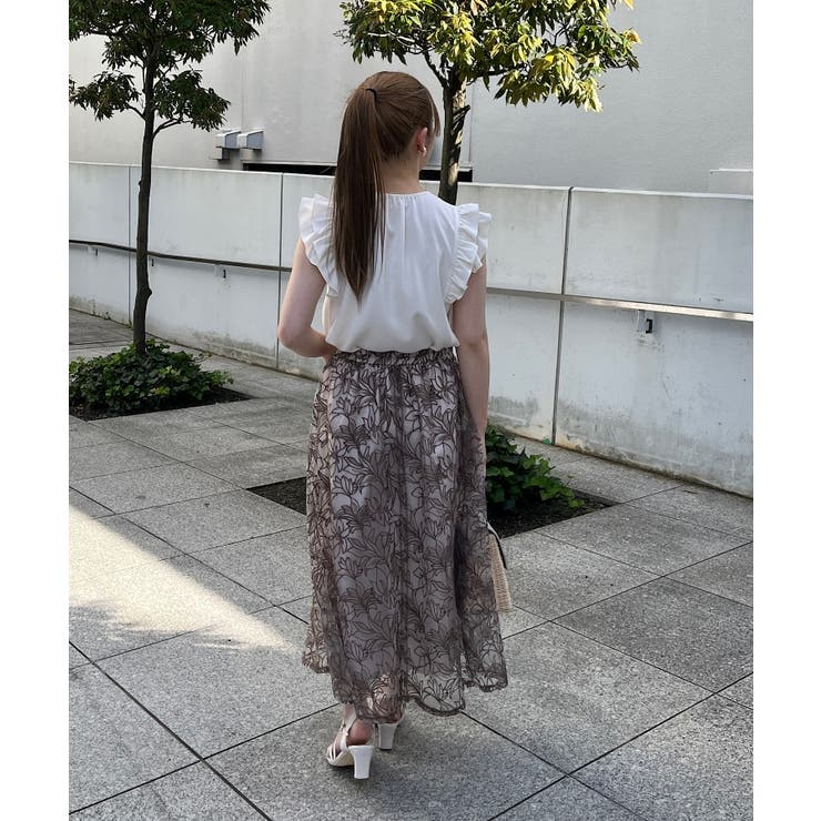新色追加！】チュール刺繍フレアスカート[品番：WRDW0160522]｜Couture