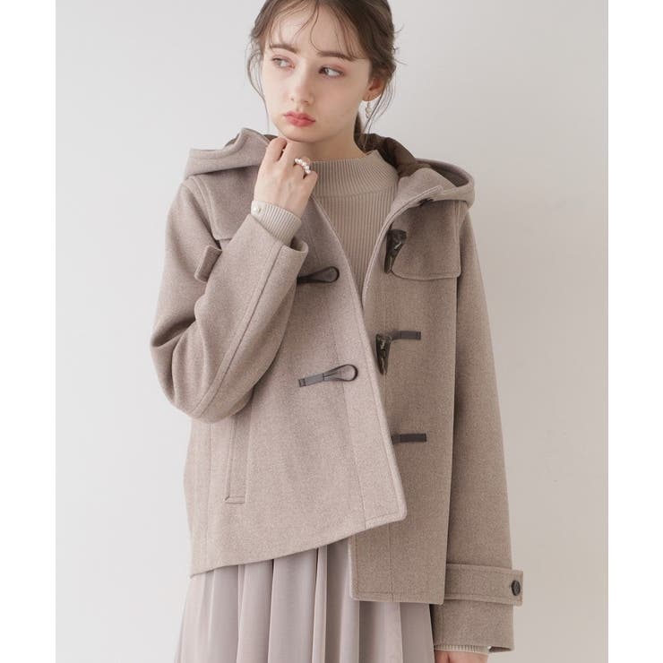 Favclo×by ma凛 コラボ商品 ショートダッフルショートコート　グレー Favclo×by ma凛 コラボ商品 ショートダッフルショートコート