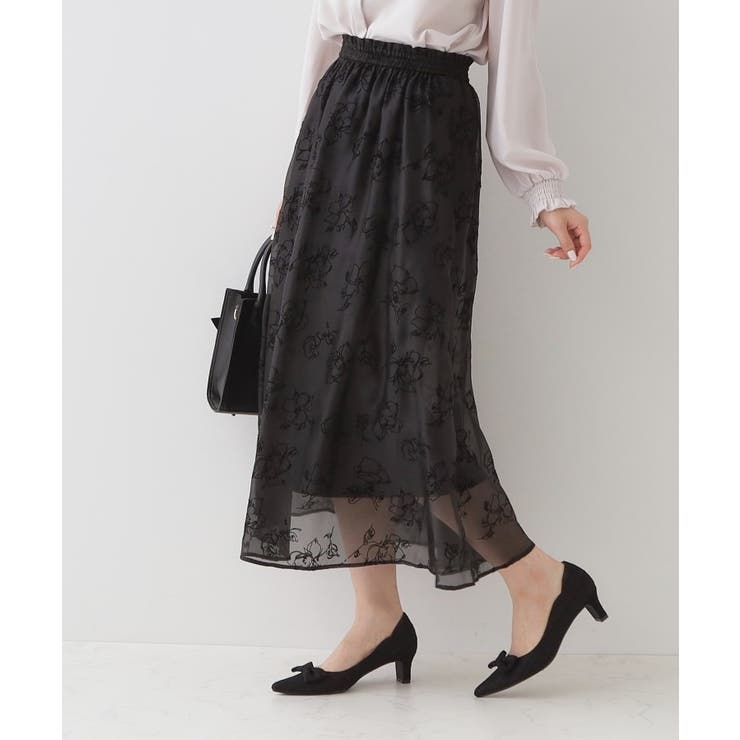 フロッキーフラワーオーガンジースカート | Couture brooch | 詳細画像2 