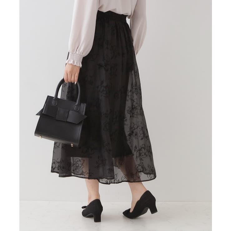 フロッキーフラワーオーガンジースカート | Couture brooch | 詳細画像3 