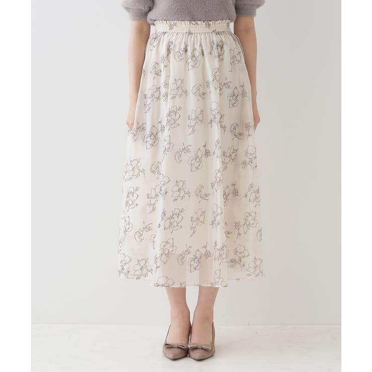 フロッキーフラワーオーガンジースカート | Couture brooch | 詳細画像16 