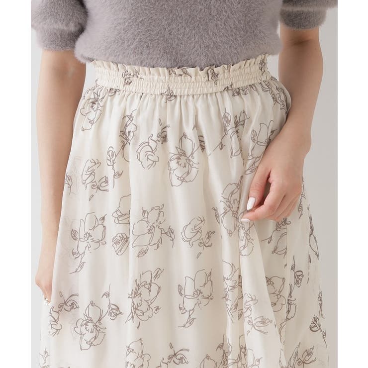 フロッキーフラワーオーガンジースカート | Couture brooch | 詳細画像19 