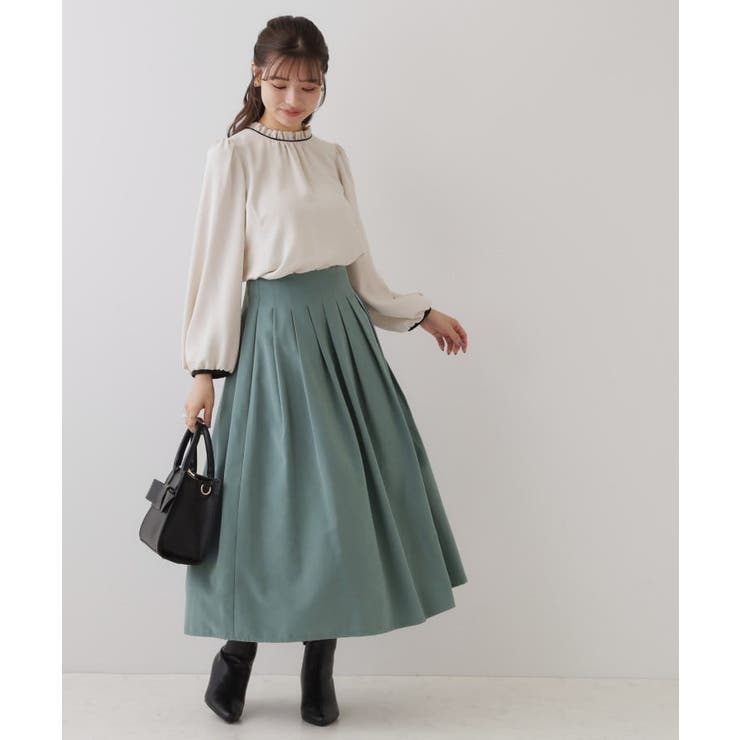 【スッキリ見えが叶う】マイクロスエードタックプリーツ | Couture brooch | 詳細画像20 