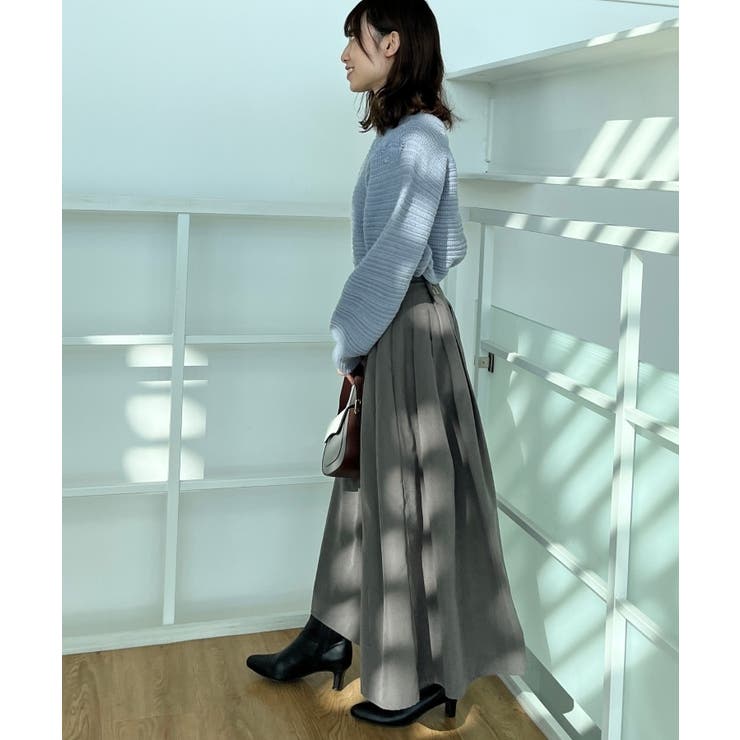 【スッキリ見えが叶う】マイクロスエードタックプリーツ | Couture brooch | 詳細画像8 