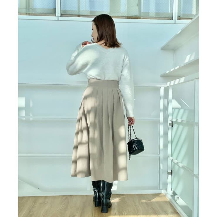 【スッキリ見えが叶う】マイクロスエードタックプリーツ | Couture brooch | 詳細画像18 