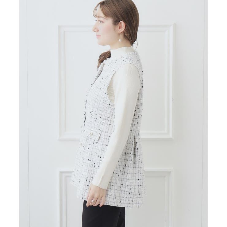 ツイードペプラムベスト[品番：WRDW0193657]｜Couture  brooch（クチュールブローチ）のレディースファッション通販｜SHOPLIST（ショップリスト）