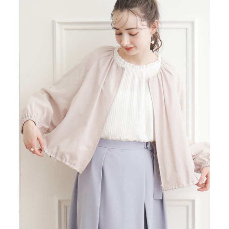 ロングシーズン対応！うす軽アウター】バックフリルシアー