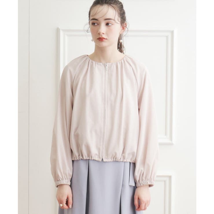 ロングシーズン対応！うす軽アウター】バックフリルシアー