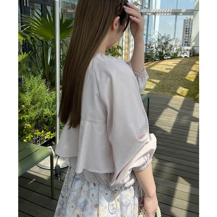 ロングシーズン対応！うす軽アウター】バックフリルシアー